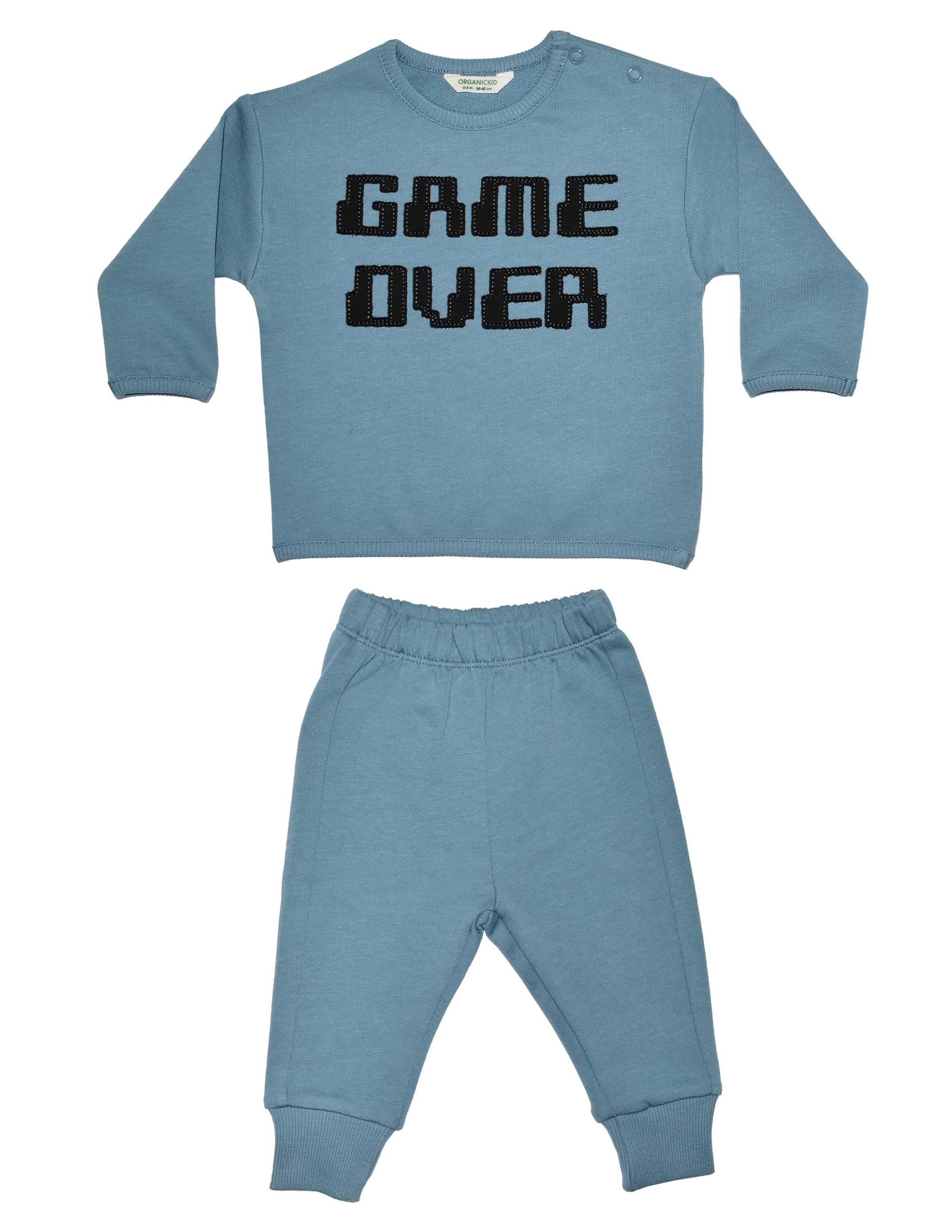 Gamer Erkek Bebek Mavi Eşofman Takımı resmi